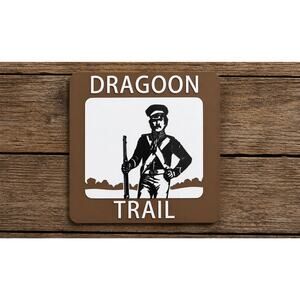 Iowa Dragoon Trail Sign Scenic Historic Des Moines River State Park Army